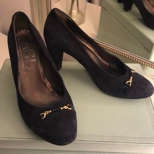 AGL Navy Suede Pumps